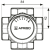 Obrazek 4-drogowy obrotowy zawór mieszający ARV 485 ProClick, DN32, Rp1 1/4", Kvs 16 Afriso