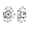 Obrazek Pompa obiegowa 25/40/130mm Ferro 0203W