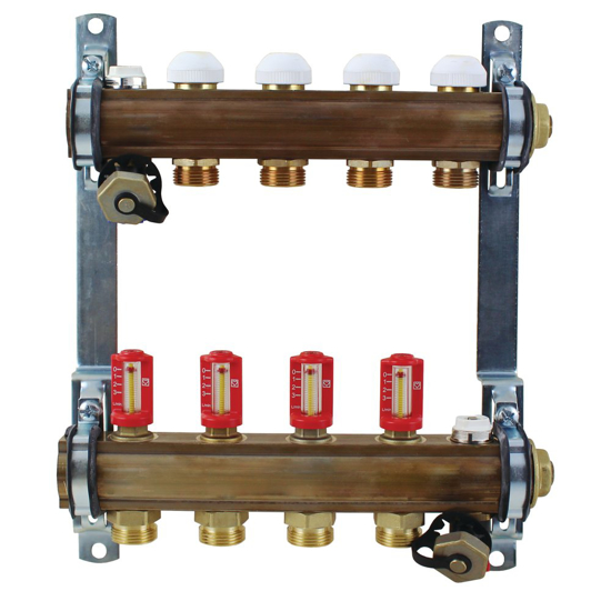 Obrazek Zespół rozdzielaczy drążkowych HERZ do ogrzewania podłogowego 10