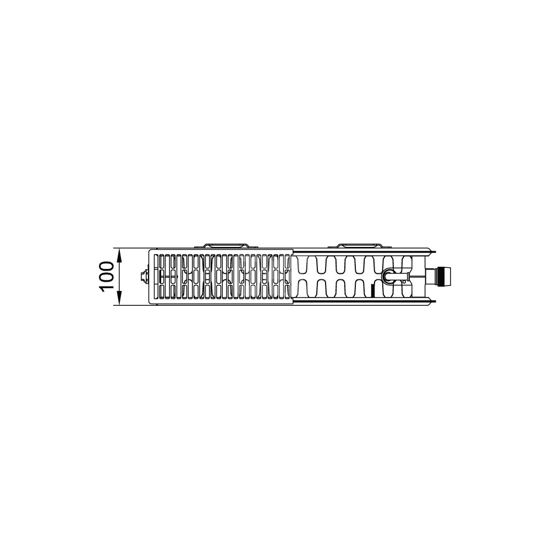 Obrazek Grzejnik profilowany KermiX2 Profil-V typ 22 wys. 600x100x700 lewy