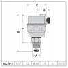 Obrazek ROBOCAL - Automatyczny zawór odpowietrzający, z zaworem stopowym. Upust poziomy 3/8" x 1/2"