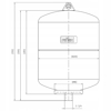 Obrazek Ciśnieniowe naczynie przeponowe do wody użytkowej Refix DE 8 10 bar / 70°C niebieskie